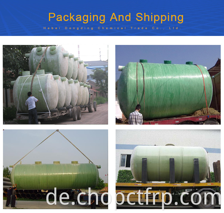 2 Kubikfaserglas Industrial GRP Bio Septic Tank